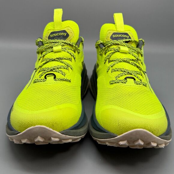 Saucony Xodus Ultra 3 Men's 8 Citron Yellow Athletic Trail Running Sneakers - Picture 3 of 10